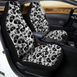 Black And White Skull Grunge Print Pattern Car Seat Covers