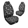Black And White Ghost Boo Print Pattern Car Seat Covers