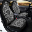 Abstract Mandala White And Black Print Car Seat Covers