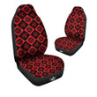 Red Tomoe Print Pattern Car Seat Covers