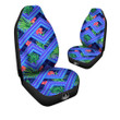 Aztec Tropical Hibiscus Flower Print Pattern Car Seat Covers