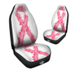 Ribbon Flower Pink Breast Cancer Print Car Seat Covers