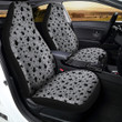 Black Spider And Grey Print Pattern Car Seat Covers