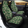 Black And Green Tiger Stripe Camo Print Car Seat Covers