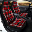 Black Red And White Tartan Print Pattern Car Seat Covers