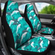 Dolphin Wave Pattern Print Universal Fit Car Seat Cover