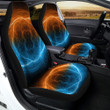 Energy Ice And Fire Print Car Seat Covers