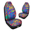 Acid Psychedelic Print Pattern Car Seat Covers