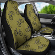Bicycle Print Pattern Universal Fit Car Seat Covers