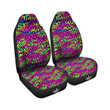 Exotic Neon Leopard Print Pattern Car Seat Covers
