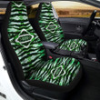 Cheetah Black And Green Print Car Seat Covers