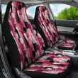 Red Wine Glass Botttle Pattern Print Universal Fit Car Seat Cover