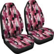 Red Wine Glass Botttle Pattern Print Universal Fit Car Seat Cover