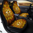 All Seeing Eye Gold Print Car Seat Covers