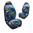 Rainbow The Earth Print Car Seat Covers