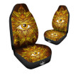 All Seeing Eye Gold Print Car Seat Covers