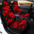 Red Camo Print Car Seat Covers