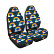 Rainbow Pixel Print Pattern Car Seat Covers