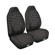 Black Spiral Wave Print Pattern Car Seat Covers