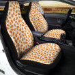 Beige Almond Print Pattern Car Seat Covers