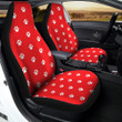 Red Paw Print Car Seat Covers
