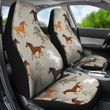 Equestrian Pattern Print Universal Fit Car Seat Covers