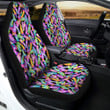 Feather Colorful Print Pattern Car Seat Covers