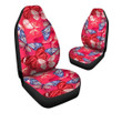 Red And Blue Butterfly Print Car Seat Covers