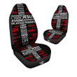 Religious Words Christian Cross Print Car Seat Covers