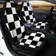 Checkered Board And Convex Shape Print Car Seat Covers