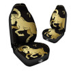 Aries Sign Black And Gold Print Car Seat Covers