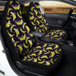 Banana Color Vintage Purple Print Pattern Car Seat Covers