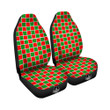 Checkered Merry Christmas Print Pattern Car Seat Covers
