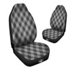 Argyle Shadow Grey Print Pattern Car Seat Covers