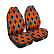 Black Orange And Grey Argyle Print Pattern Car Seat Covers