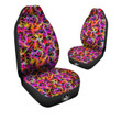 Abstract Hearts Neon Print Pattern Car Seat Covers