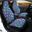 Alien Face Purple Print Pattern Car Seat Covers