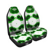 Black And Green Acid Wash Tie Dye Print Car Seat Covers