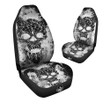Demon Wicca White And Black Print Car Seat Covers