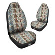 Angel And Demon Old School Tattoo Print Pattern Car Seat Covers