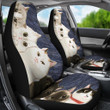 Cats - Blue Pattern Car Seat Cover
