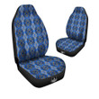 Aztec Trippy Turquoise Ethnic Print Pattern Car Seat Covers