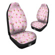 Alstroemeria Pink Print Pattern Car Seat Covers