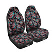 Red And Blue Neon Paisley Floral Print Pattern Car Seat Covers