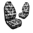 Black And White Chessboard Print Pattern Car Seat Covers