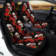 Red Rose Skull Car Seat Covers