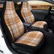Beige Plaid Tartan Print Car Seat Covers