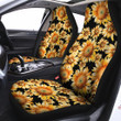 Black Sunflower Car Seat Covers
