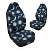 Celestial Blue And White Print Pattern Car Seat Covers
