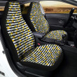 Daffodil Black Striped Print Pattern Car Seat Covers